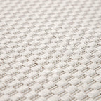 Solid Outdoor Rug For Patio Or Balcony Waterproof In Mottled Cream, Size: 5'3' Round