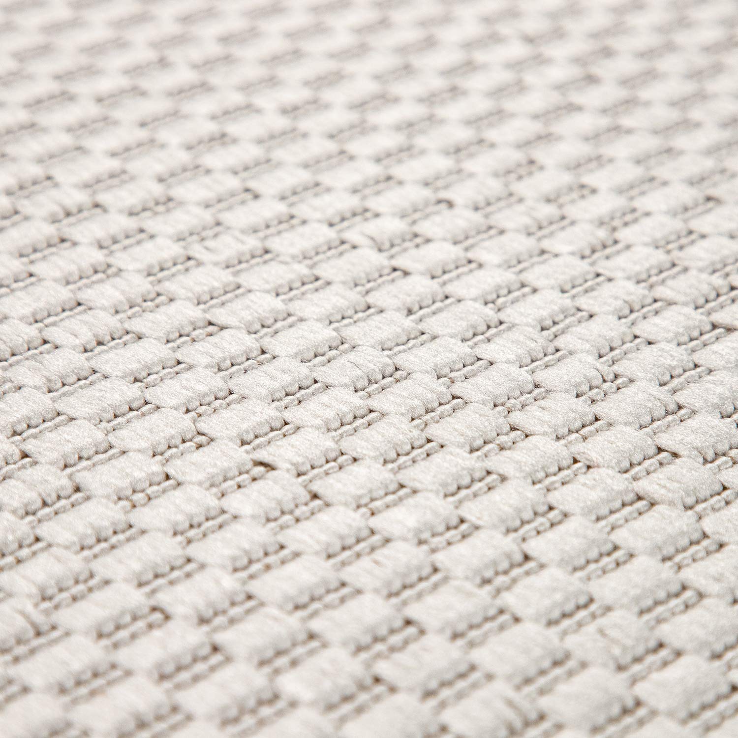 Solid Outdoor Rug For Patio Or Balcony Waterproof In Mottled Cream, Size: 5'3' Round