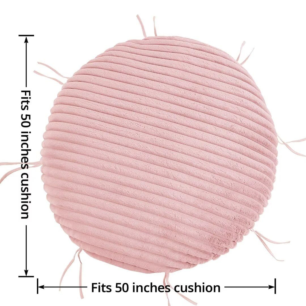 HOMBYS Fluffy Shaggy Papasan Chair Cover, Plush Faux Fur Slipcover, 55"x55", Pink, Model PAPASANPINK
