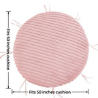 HOMBYS Fluffy Shaggy Papasan Chair Cover, Plush Faux Fur Slipcover, 55"x55", Pink, Model PAPASANPINK