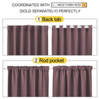 Nicetown Blackout Curtain Panels For Living Room - (Dry Rose Color) 42X50 Inch, 2 Panels Set, Room Darkening Blackout Drapes For Window