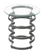 Steve Silver Company Teegan End Table, 23" W x 23" D x 25" H, Grey