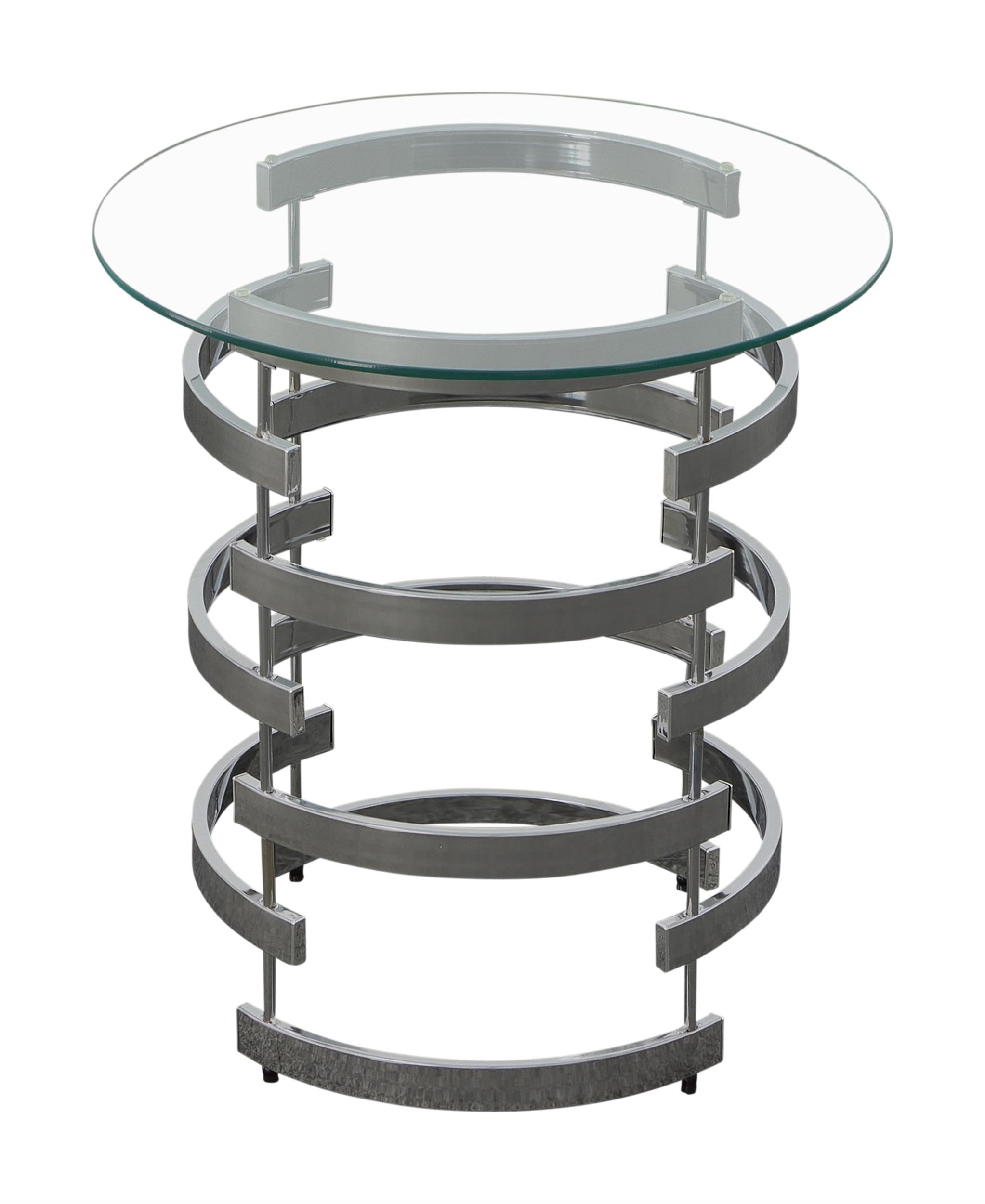 Steve Silver Company Teegan End Table, 23" W x 23" D x 25" H, Grey