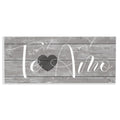 Stupell Industries Te Amo Romantic Rustic Grey Sign with Heart Wall Art, 7x17, Gray