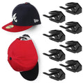 Modern JP Adhesive Hat Hooks for Wall (8-Pack) - Hat Rack for Baseball Caps, Minimalist Hat Display, Strong Hold Hat Hangers for
