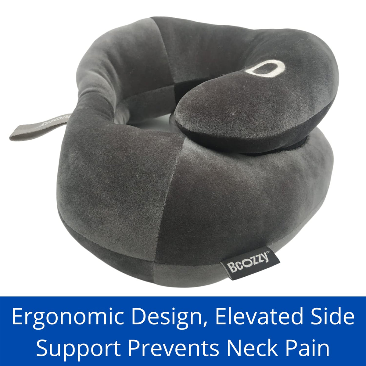 Bcozzy Neck Brace Pillow - Patented Relief For Neck Pain And Supportive Sleep-Soft, Washable, And Adjustable For Comfortable Res