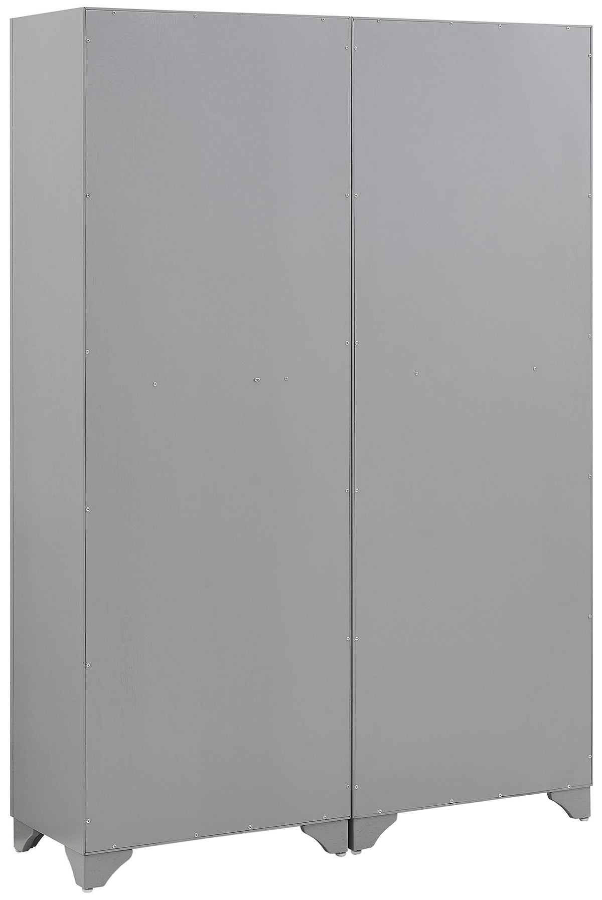Crosley Furniture Tara 2-Piece Pantry Storage Cabinet Set With Shelves, Kitchen, Dining, Or Laundry Room, Distressed Gray