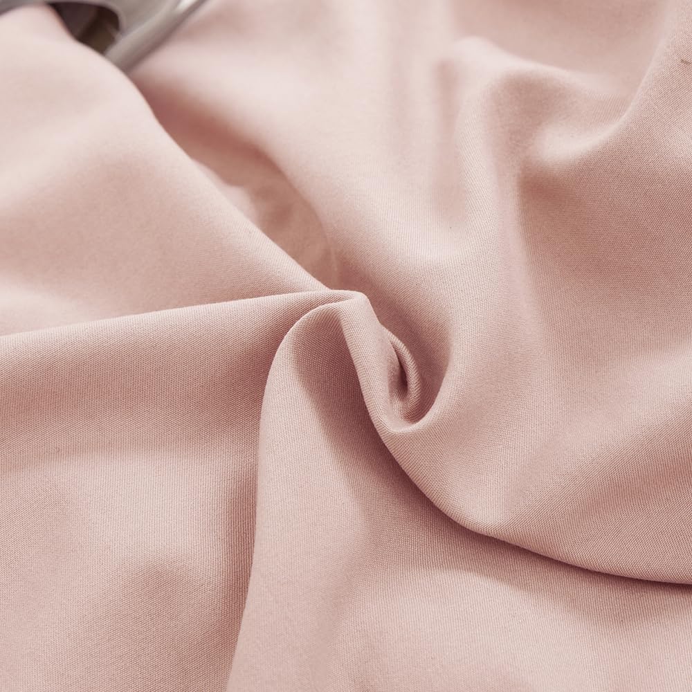 Clothknow Pink California King Comforter Set 3Pcs Blush Mauve Bedding Comforter Sets Pink Comforter Soft Dusty Rose Comforter Se