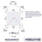 Windscreen4Less Sun Shade Sail Hardware Kit - 8 Inches - Super Heavy Duty - For Rectangle And Square Sun Shade Sail