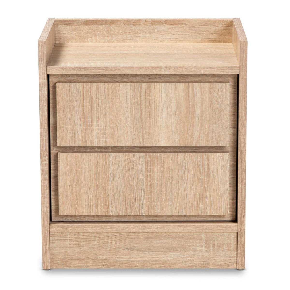 Baxton Studio Hale Walnut Finished Wood 2-Drawer Nightstand