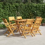 vidaXL Folding Garden Chairs 6 pcs, Outdoor Chair for Patio Picnic Dining, Wooden Chair with Slatted Design, Scandinavian Style, Solid Wood Teak