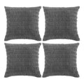 Fancy Homi 4 Packs Dark Grey Decorative Throw Pillow Covers 20X20 Inch For Living Room Couch Bed Sofa, Modern Farmhouse Boho Hom