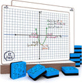 Scribbledo 12 Pack Dry Erase Xy Axis Graph Lap Boards 9    X 12    For Student And Classroom Use, Math White Board - Double Side