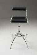 Neos Modern Furniture Pu Barstool W/Chrome Legs, Set Of 2