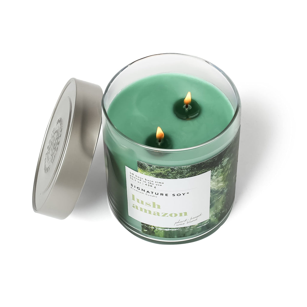 Signature Soy Lidded Lush Amazon Scented Candle