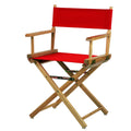 Casual Home Directors Chair ,Natural Frame/Red Canvas,18 - Classic Height