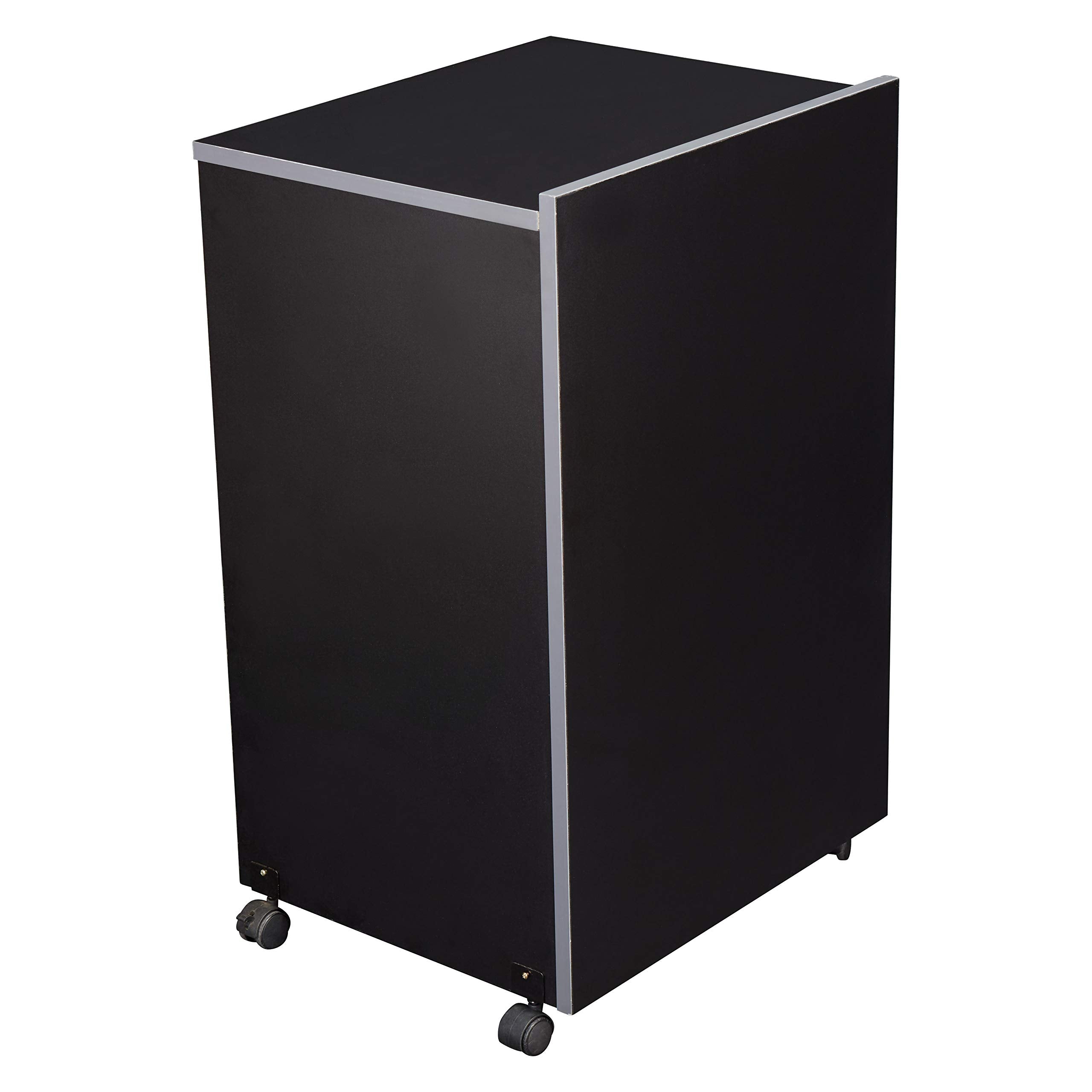 Oklahoma Sound 100 Series 33.75-Inch Portable Lectern Base, Black/Charcoal (112-Bk)