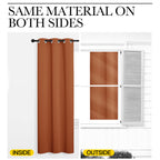 Nicetown Halloween Room Darkening Curtains For Bedroom, Burnt Orange Thermal Insulated Drapes 72 Inches Long For Office, Loft, G