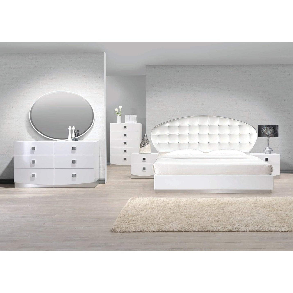 Best Master Furniture France Platform Modern Bed, Queen