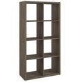 Closetmaid 8 Cube Heavy Duty Wooden Decorative Bookcase Shelf Storage Organizer With Open Back For Home, Closet, Office, Or Toys, Graphite Gray
