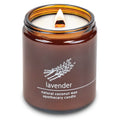 Hemlock Park Crackling Wood Wick Candle Handcrafted with Natural Coconut Wax (Standard 8 oz, Lavender)
