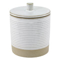 Avanti Linens - Covered Jar, Guest Bathroom Essentials, Modern Home Decor (Drift Collection)