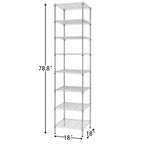 Finnhomy 8 Tier Wire Shelving Unit 18x18x78.8 inches Chrome Metal Adjustable NSF Certified
