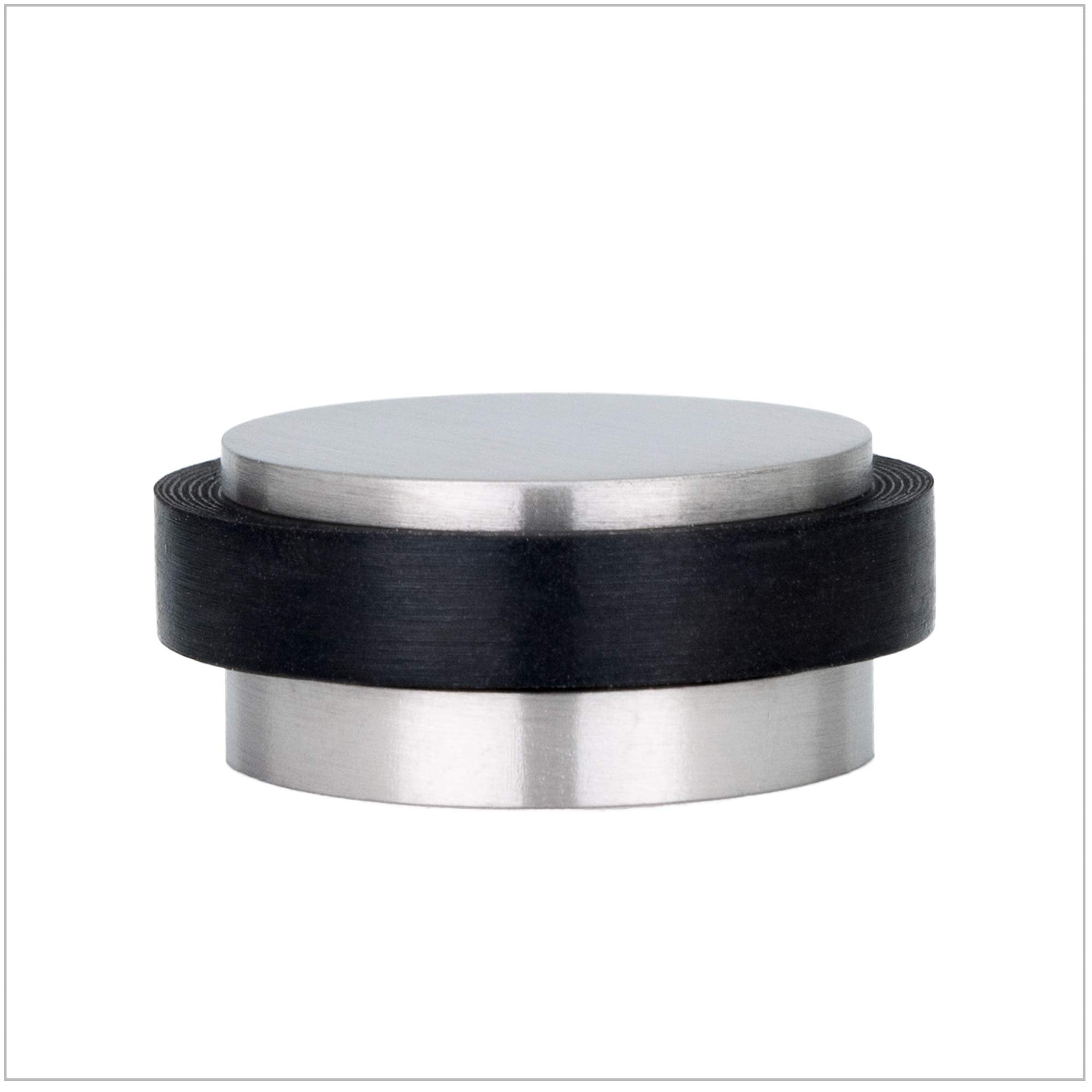 Evi|Adhesive Door Stop| Stainless Steel With Black Rubber|High Resistance