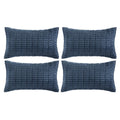 Fancy Homi 4 Packs Dusty Blue Decorative Throw Pillow Covers 12X24 Inch For Living Room Couch Bed Sofa, Rustic Farmhouse Boho Ho