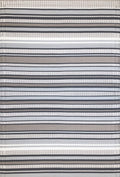 Mad Mats Geometric Outdoor Rug, Reversible Plastic Mat (5' X 8', Stripes - Cool Grey)