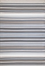 Mad Mats Geometric Outdoor Rug, Reversible Plastic Mat (5' X 8', Stripes - Cool Grey)