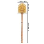 Redecker Oiled Beechwood Toilet Brush Stand With Tampico Fiber Toilet Brush, 9-7/8 Inches - Natural Bristles Are Heat-Resistant