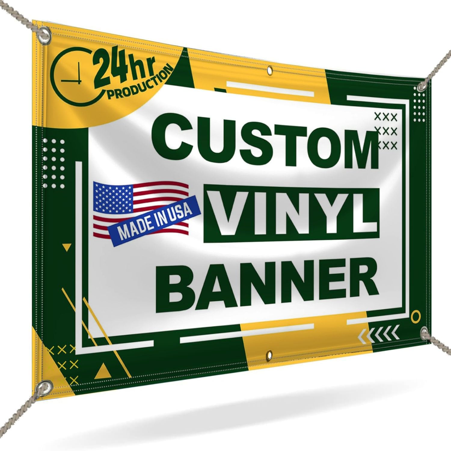 Tfen - 2Ft X 5Ft Custom Vinyl Banner For Indoor & Outdoor Use - Full Color 13 Oz Sign - Personalized With High-Resolution Images