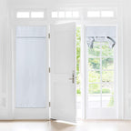 Nicetown Door Curtains 72 Inch Length For French Front Door, Room Darkening Thermal Insulated Curtains For Living Room Kitchen Window Covering Sidelight Tie Up Shade, 30' Wide, 1 Panel, Greyish White
