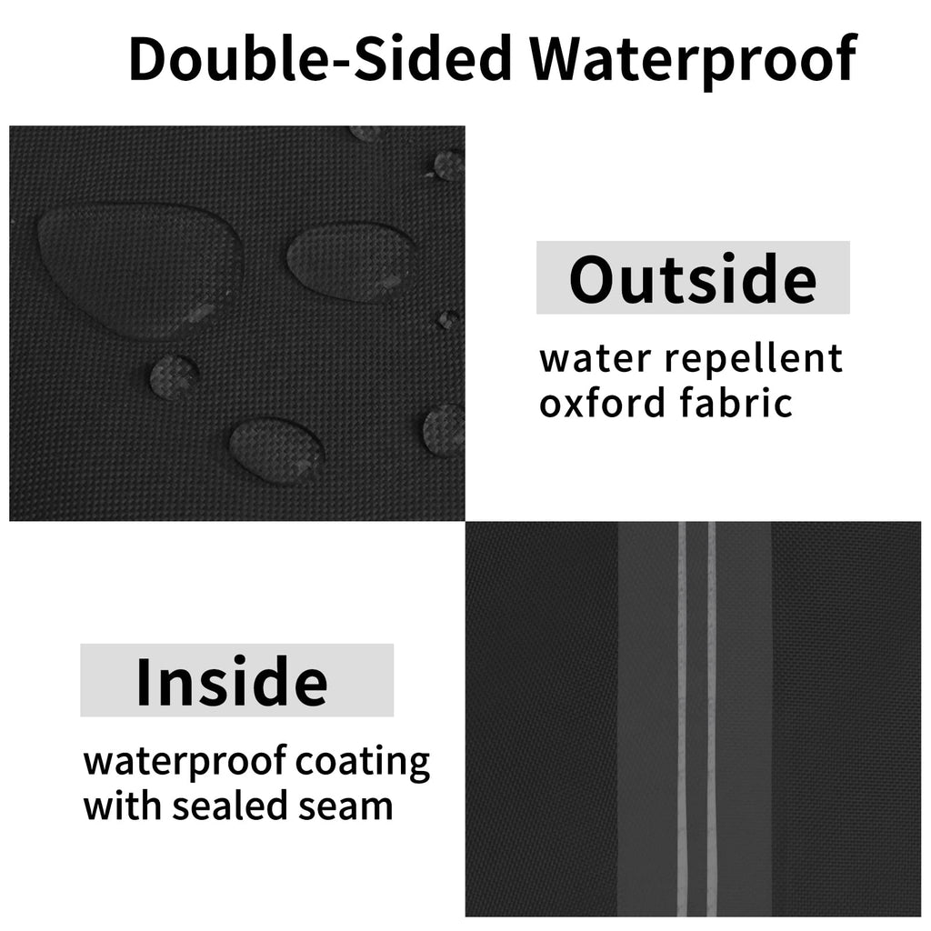 Easy-Going Waterproof Patio Sofa Cover Uv Resistant 2 Seater Outdoor Loveseat Cover Weatherproof Lawn Patio Furniture Cover With Tape Sealed Seam (58Wx32.5Dx31H Inch, Black)