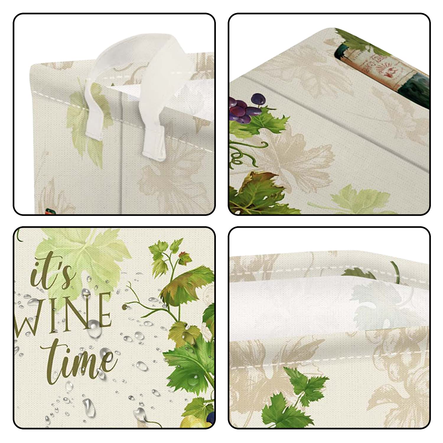 Clastyle Retro Manor Wine Storage Baskets Outdoor Camping Grape Cane Vine Kitchen Storage Bin Rectangle Gift Basket For Clothes