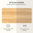 Flexispot Whole Piece 48'X30' Desktop 1' Thickness Height Adjustable Desk Rectangular Tabletop Maple Board (48Inch Maple Top)