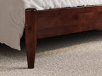 Afi, Charlotte Queen Solid Wood Low Profile Platform Bed, Walnut
