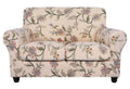 Searchi Stretch Sofa Cover Printed Couch Cover, Floral Pattern 3 Pieces Loveseat Slipcover With 2 Separate Cushion Cover, Washable Furniture Protector For Living Room(Loveseat, Yellow+Flower)