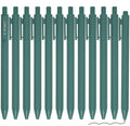 U-Right 12 Pcs Gel Ink Pens Black Ink 0.5 Mm Fine Point Smooth Writing Cute Pens For Office School (Green)