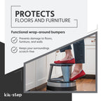 2-Step Steel Step Stool with 300 lb. Load Capacity Color: Black