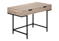 Monarch Specialties I 7555 Computer Desk, Home Office, Laptop, Storage Drawers, 48 L, Work, Metal, Laminate, Brown, Black, Conte