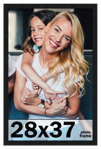 28x37 Frame Black Picture Frame - Complete Modern Photo Frame Includes UV Acrylic Shatter Guard Front, Acid Free Foam Backing Bo