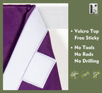 Pi Blackout French Door Curtain,Door Window Shade Privacy Thermal Insulated Long Door Curtain For Glass Door/Sliding Door/Tie Up Shade 1 Panel (W26Xl80,Royal Purple)