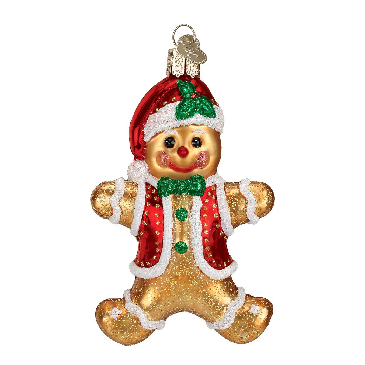 Old World Christmas Collection Glass Blown Ornaments for Christmas Tree Gingerbread Boy