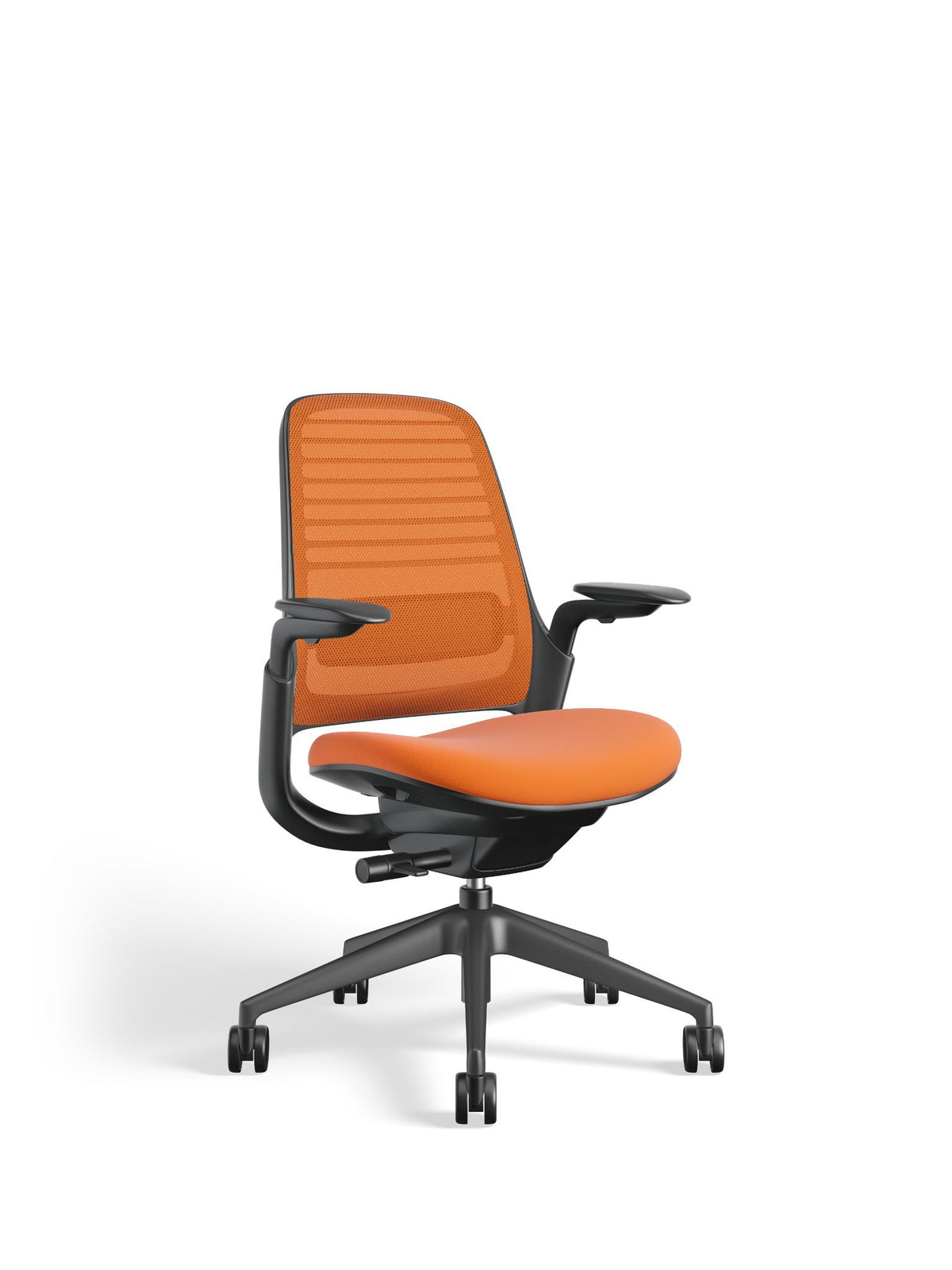 Steelcase Series 1 Work Chair Office Chair - Tangerine, Hard Floor Casters