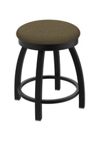 802 Misha 18' Swivel Vanity Stool With Black Wrinkle Finish And Graph Cork Seat