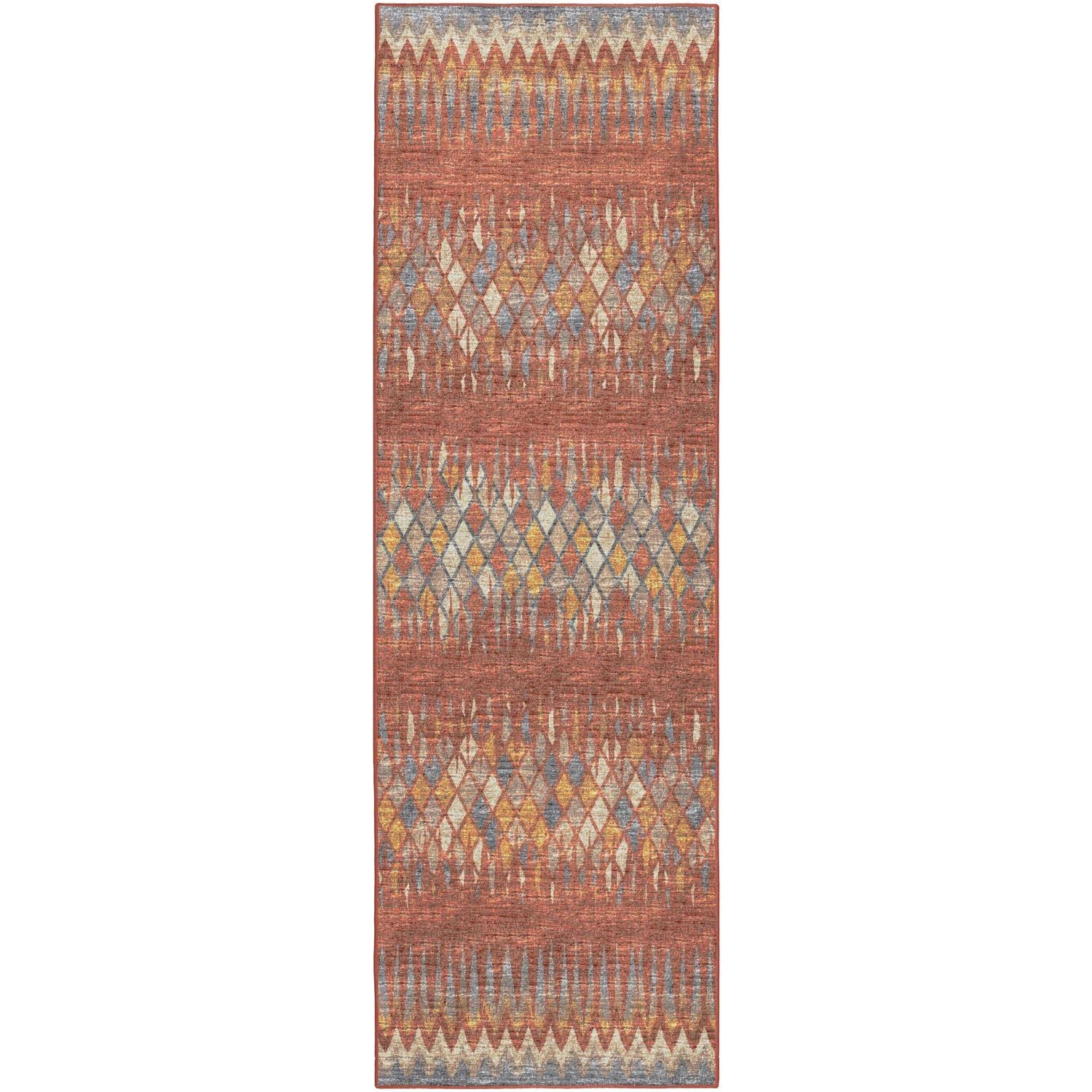 Winslow Wl5 Orange Transitional Rug Runner 2' 6" X 8'