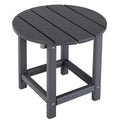 Lzrs Round Adirondack Side Table End Table, Outdoor Side Tables For Patio, Backyard,Pool, Indoor Companion, Easy Maintenance & Weather Resistant(Grey)