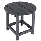 Lzrs Round Adirondack Side Table End Table, Outdoor Side Tables For Patio, Backyard,Pool, Indoor Companion, Easy Maintenance & Weather Resistant(Grey)